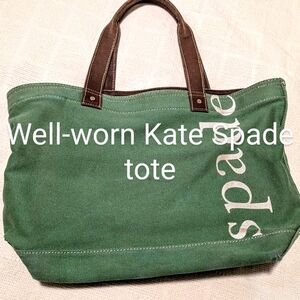 Green Kate Spade tote